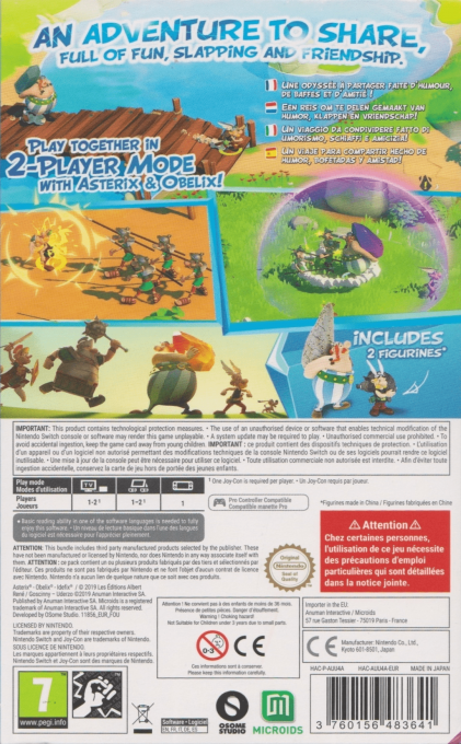 Asterix & Obelix XXL3: The Crystal Menhir — box-2D-back (EU)