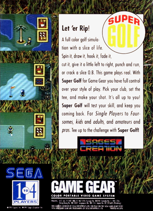 Super Golf — box-2D-back (US)
