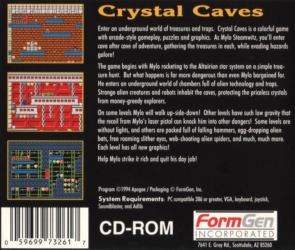 Crystal Caves — box-2D-back (CUS)