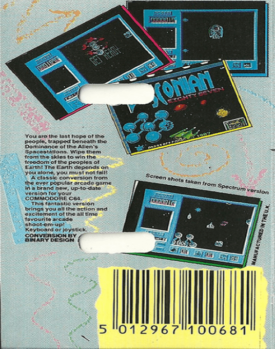 Bosconian '87 — box-2D-back (EU)
