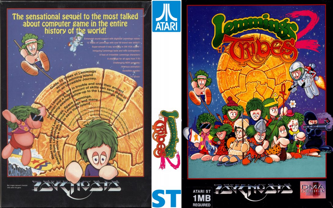Lemmings 2 - The Tribes — box-texture (WOR)
