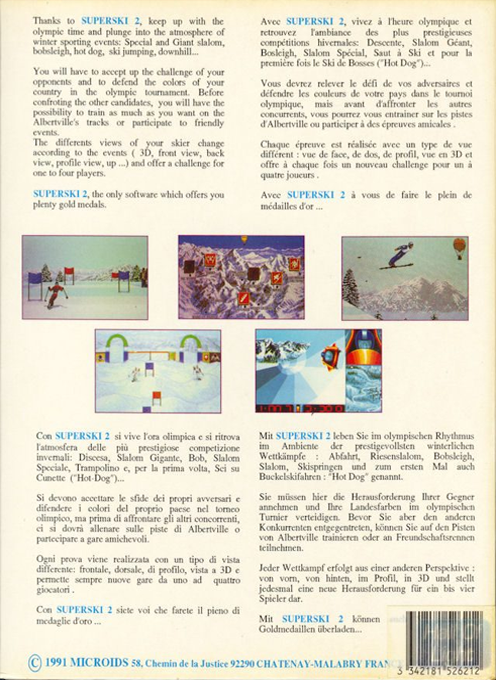 Super Ski 2 — box-2D-back (EU)
