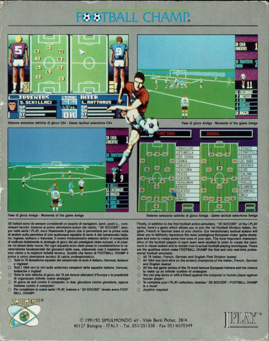 I Play : Football Champ — box-2D-back (EU)
