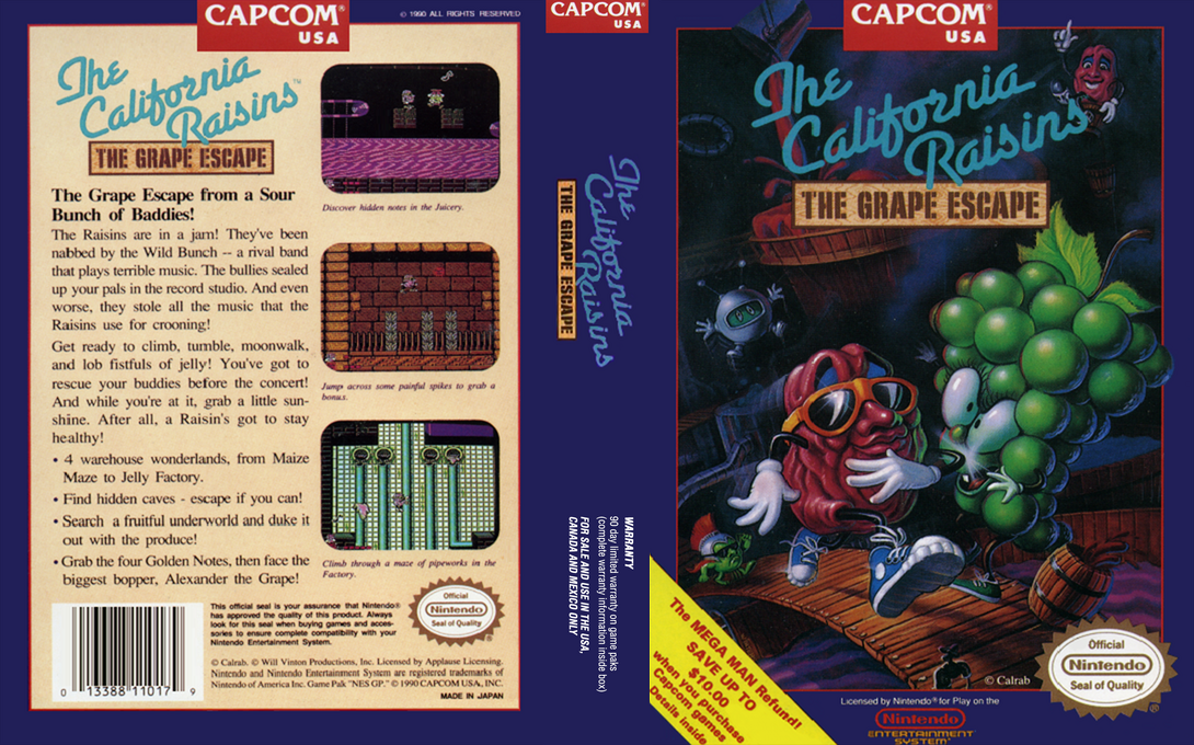California Raisins - The Grape Escape — box-texture (US)