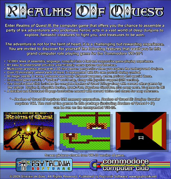 Realms of Quest III — box-2D-back (WOR)