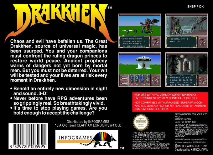 Drakkhen — box-2D-back (EU)