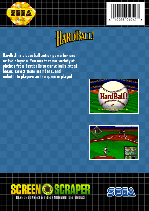 Hardball! — box-2D-back (SS)