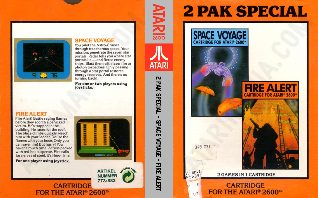 2 Pak Special - Space Voyage - Fire Alert — box-texture (EU)
