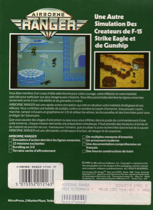 Airborne Ranger — box-2D-back (FR)