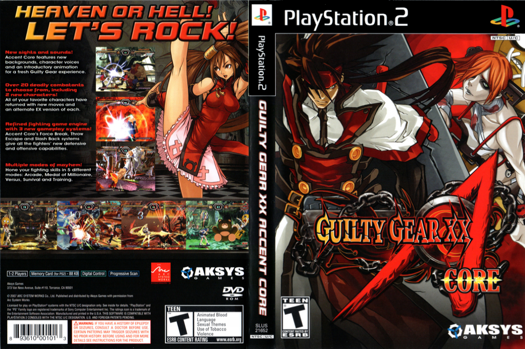 Guilty Gear Xx Accent Core — box-texture (US)