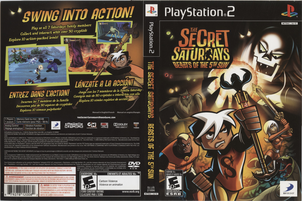 Secret Saturdays - Beasts Of The 5th Sun, The — box-texture (US)