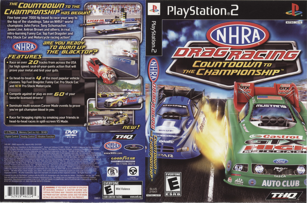 NHRA Drag Racing - Countdown to the Championship — box-texture (US)