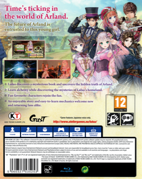 Atelier Lulua - The Scion of Arland — box-2D-back (EU)