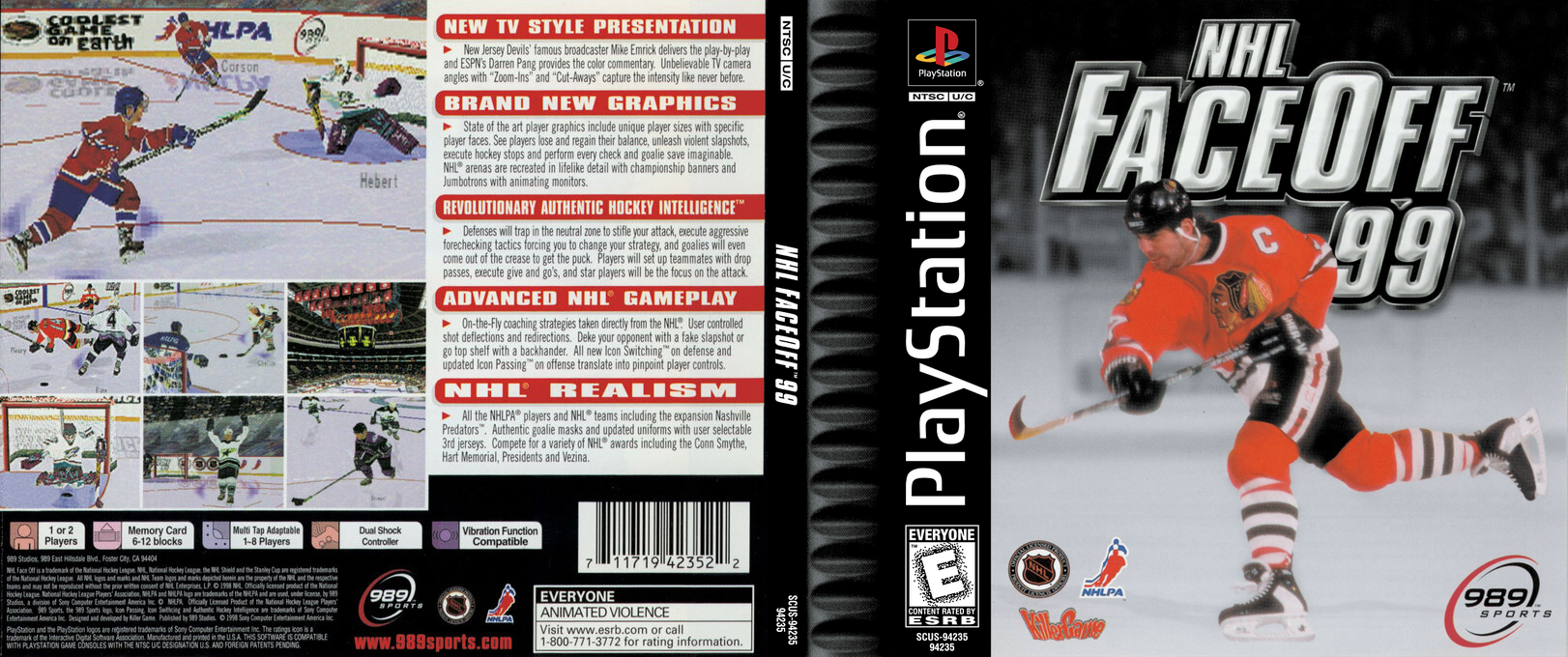 NHL FaceOff 99 — box-texture (US)