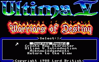 Ultima V - Warriors of Destiny — sstitle (WOR)