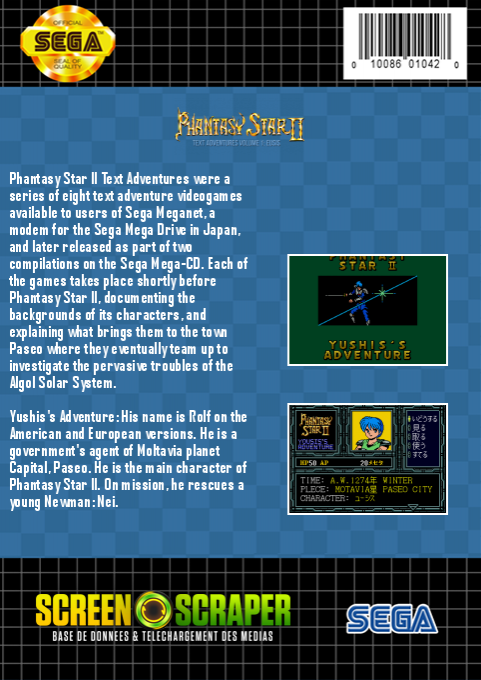 Phantasy Star 2 - Yushis's Adventure — box-2D-back (SS)