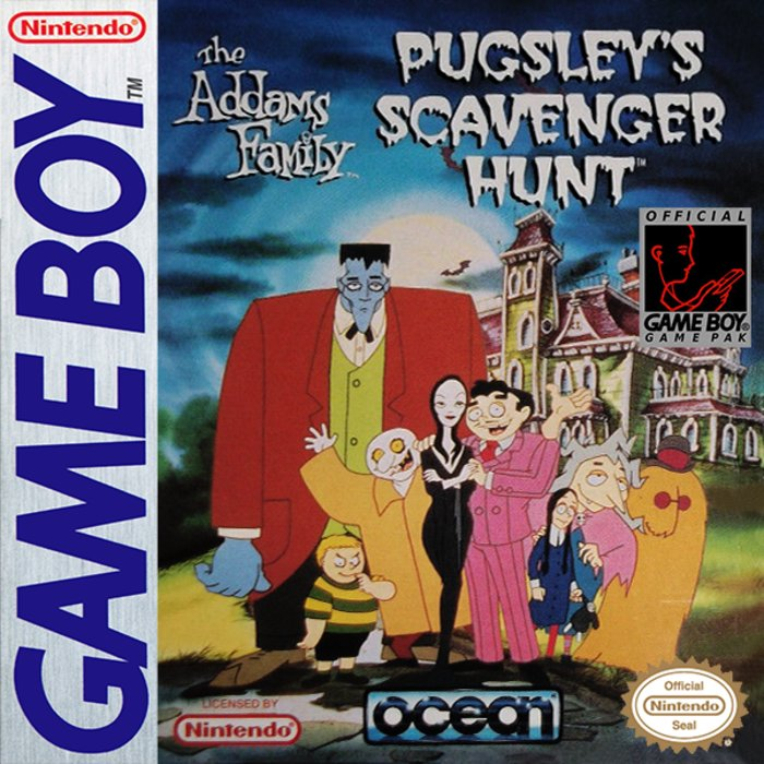 Addams Family - Pugsley's Scavenger Hunt, The box art