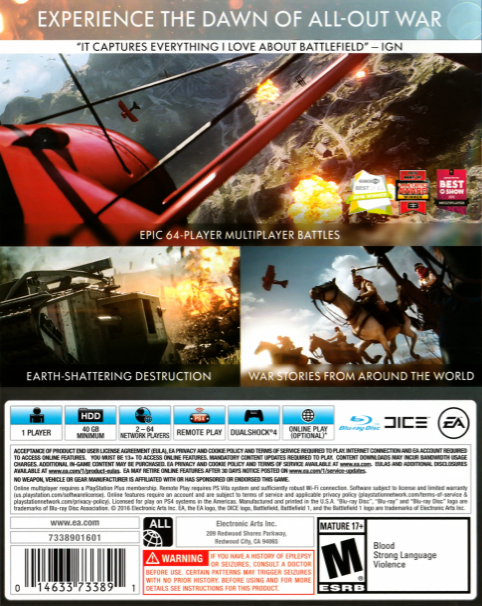 Battlefield 1 — box-2D-back (US)