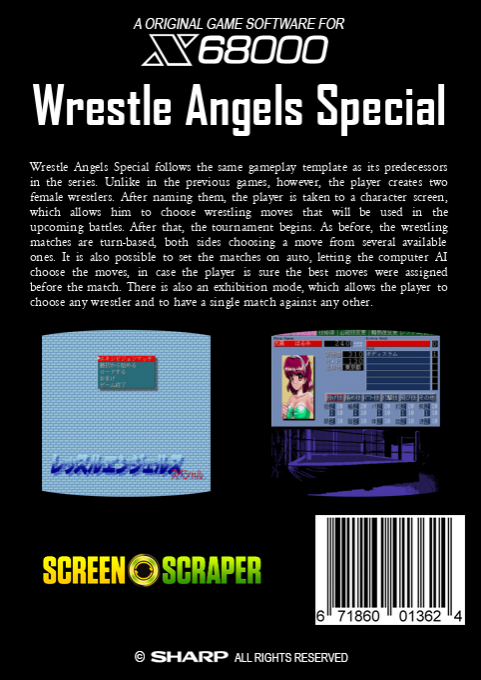 Wrestle Angels Special — box-2D-back (SS)