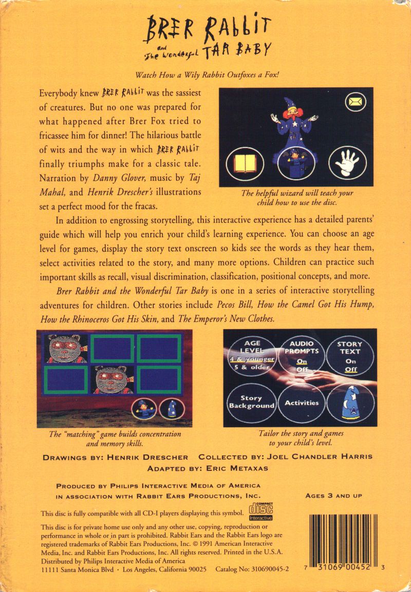 Brer Rabbit and the Wonderful Tar Baby — box-2D-back (WOR)