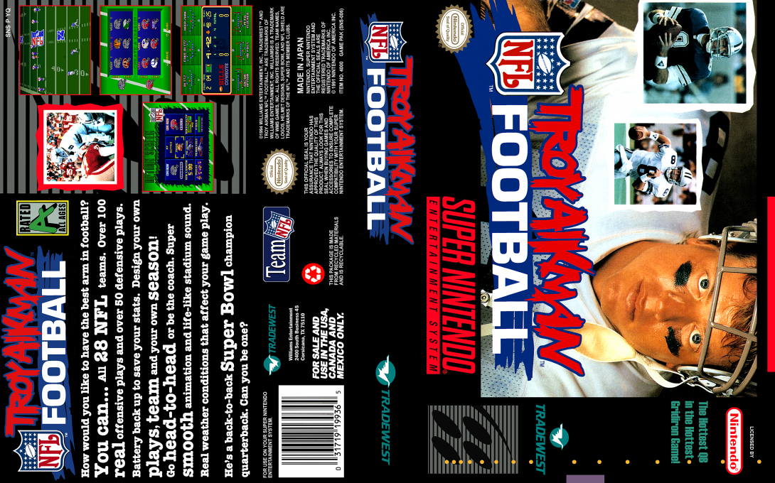 Troy Aikman Nfl Football — box-texture (US)