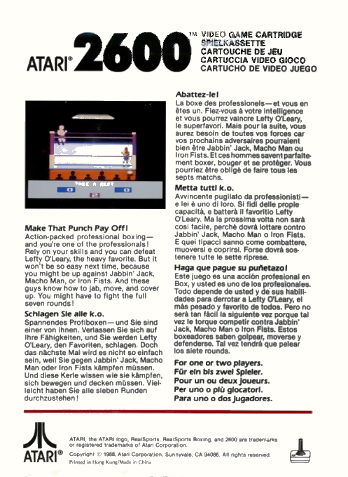 Realsports Boxing — box-2D-back (EU)