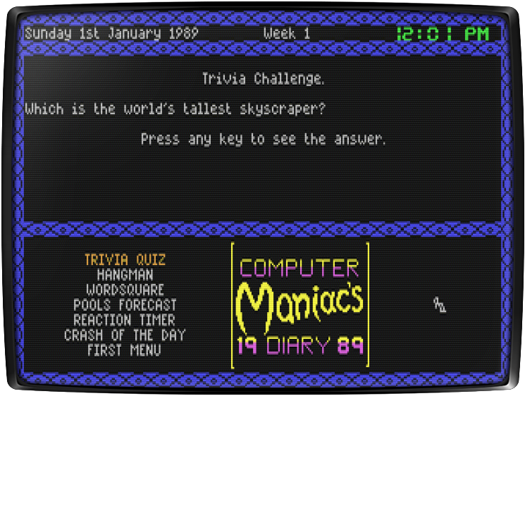 Maniac's Computer Diary 1989 — mixrbv2 (EU)