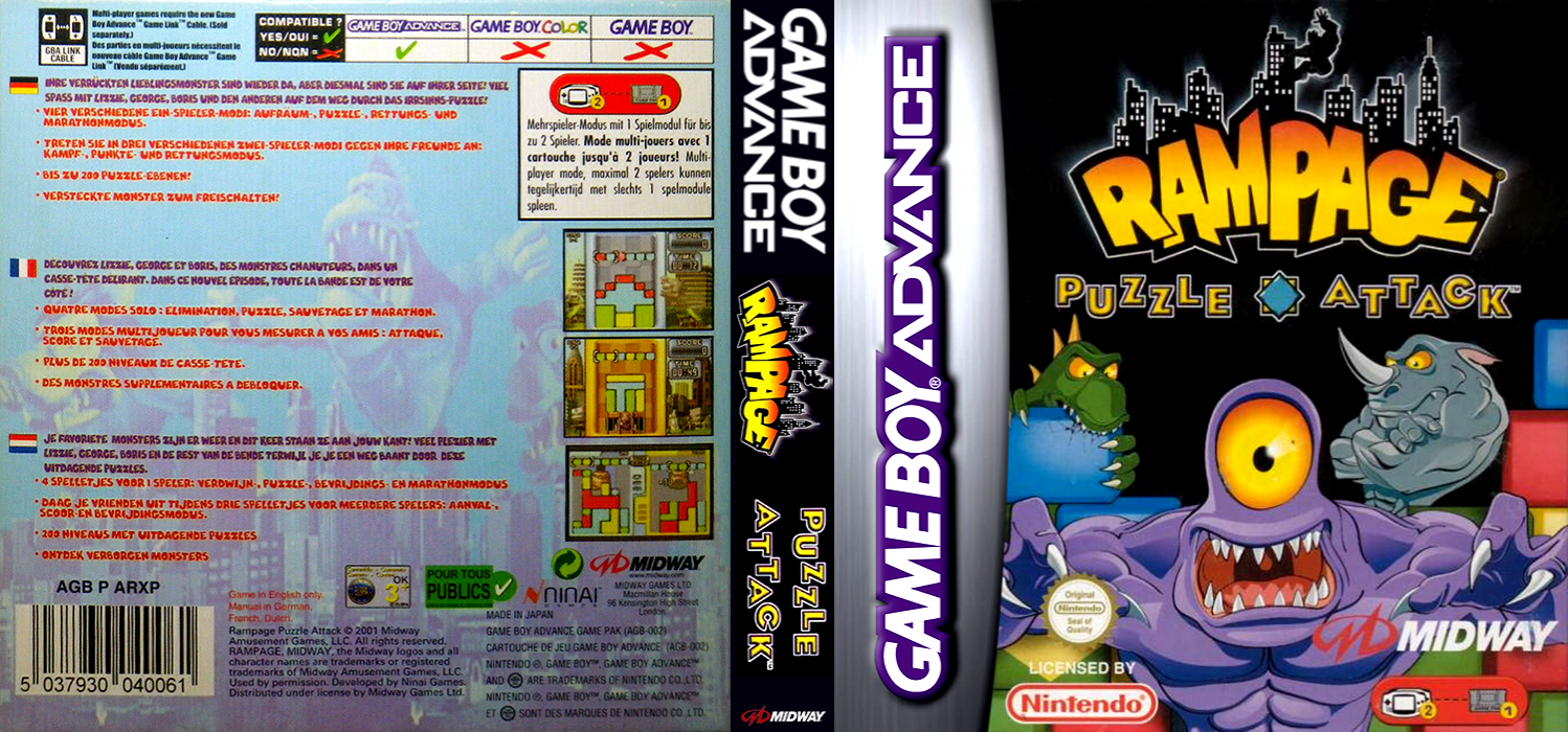 Rampage - Puzzle Attack — box-texture (EU)