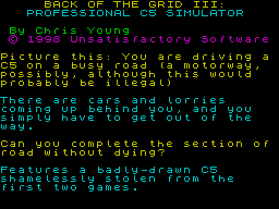 Back Of The Grid III - Professional C5 Simulator — sstitle (WOR)