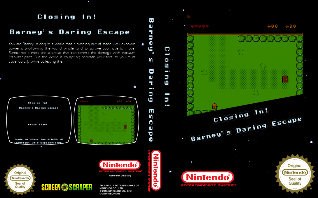 Closing In! Barney's Daring Escape — box-texture (SS)