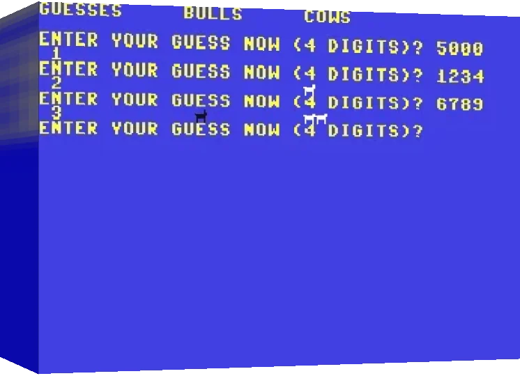 Bulls and Cows — box-3D (WOR)