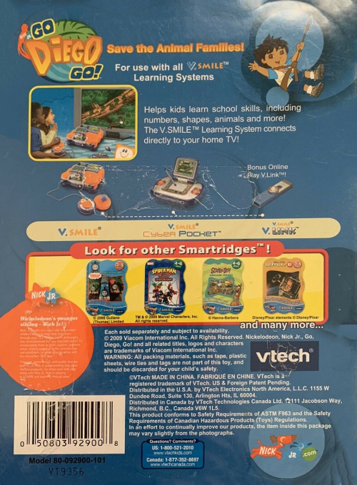 Go Diego Go - Save The Animal Families — box-2D-back (US)