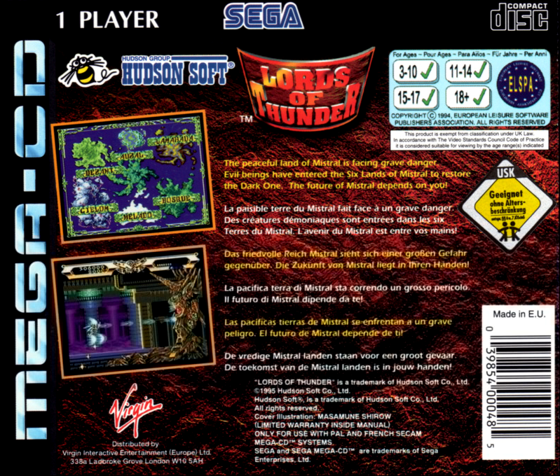 Lords of Thunder — box-2D-back (EU)