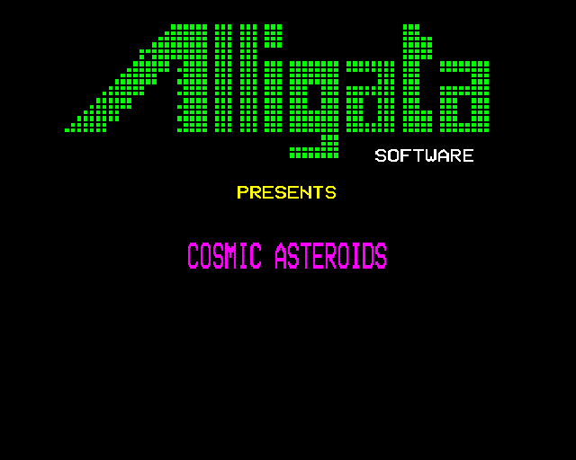 Cosmic Asteroids — sstitle (WOR)