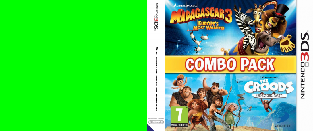Combo Pack - Madagascar 3 - Europe's Most Wanted + Croods, The - Prehistoric Party! — box-texture (EU)