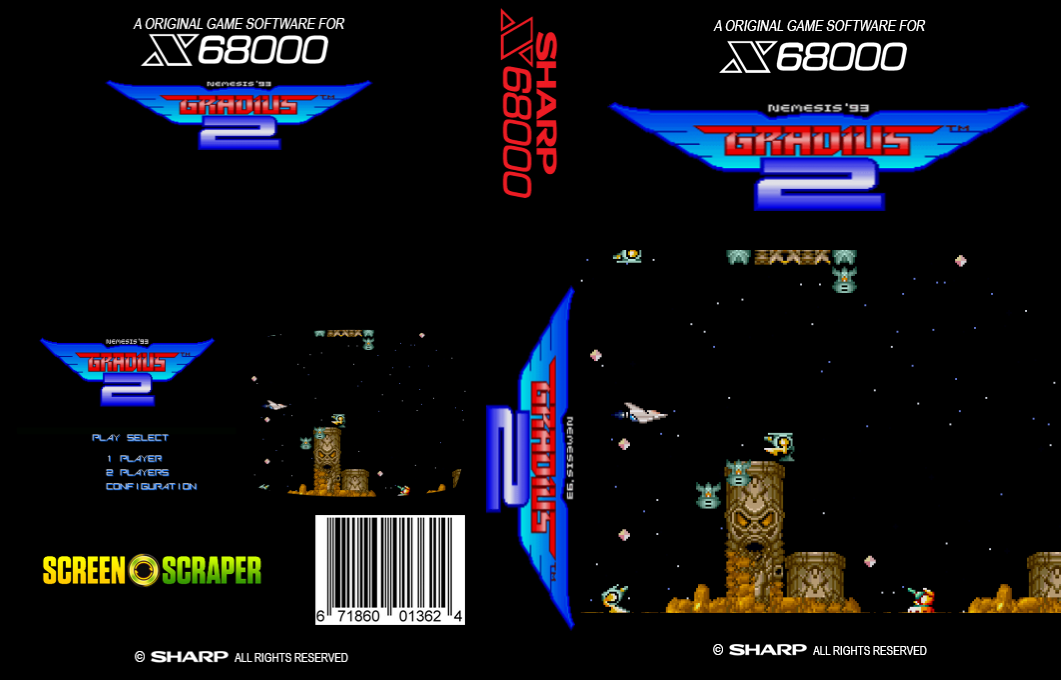 Nemesis '93 Gradius 2 — box-texture (SS)