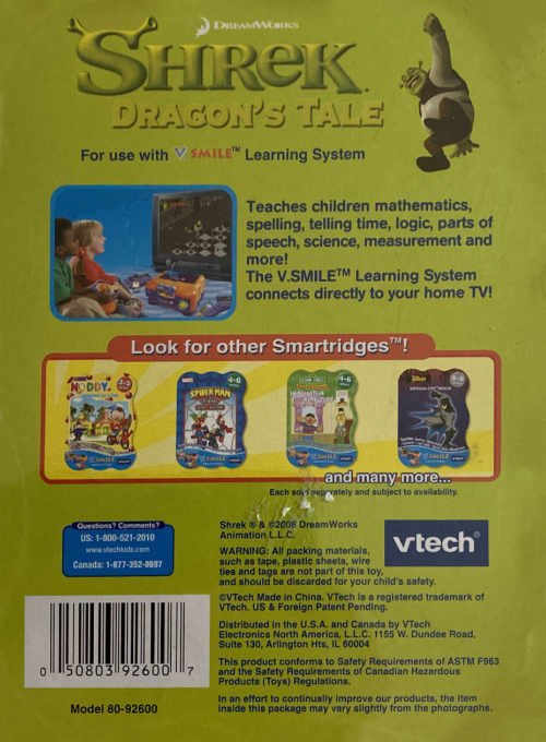 Shrek - Dragon's Tale — box-2D-back (US)