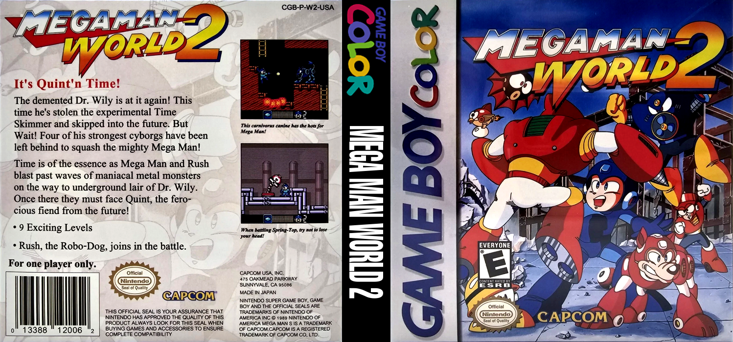 Mega Man World 2 — box-texture (US)