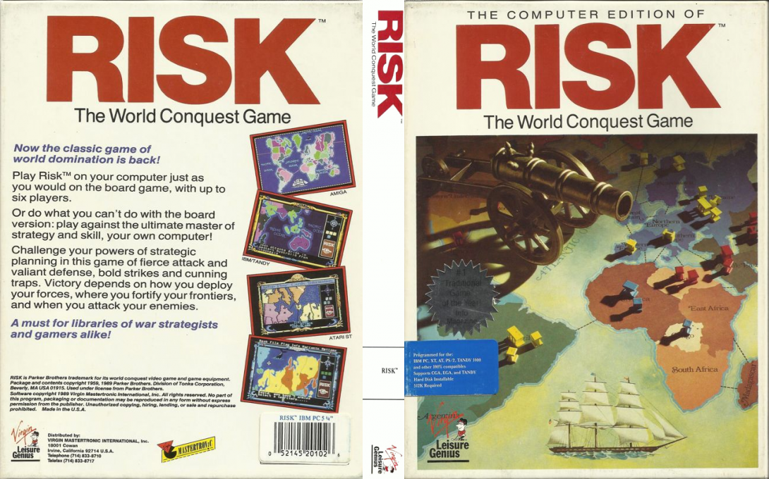 Computer Edition Of Risk - World Conquest Game, The — box-texture (US)