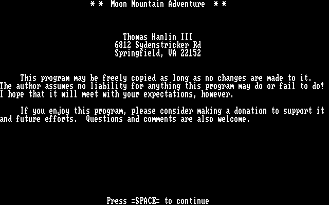 Moon Mountain Adventure — sstitle (WOR)
