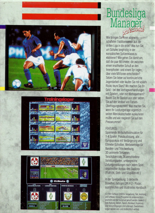 Bundesliga Manager Professional — box-2D-back (DE)