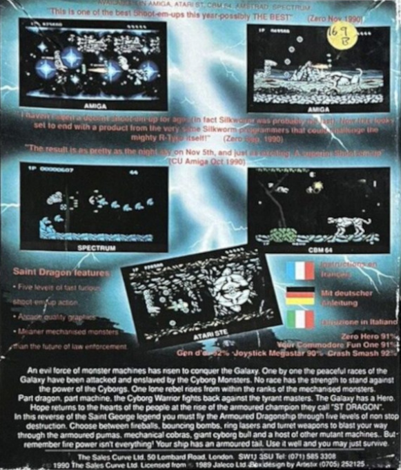 Saint Dragon / St Dragon — box-2D-back (EU)