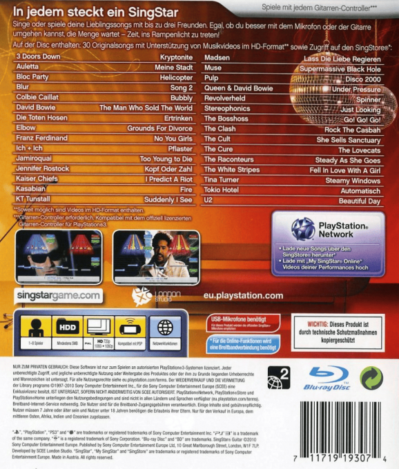 SingStar Guitar — box-2D-back (DE)