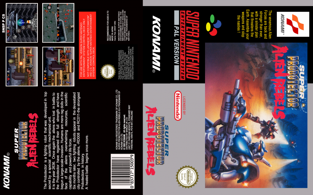 Super Probotector - Alien Rebels — box-texture (EU)