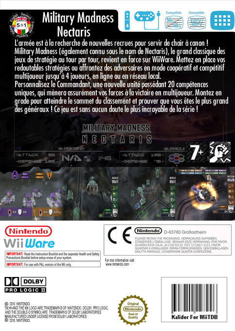 Military Madness - Nectaris — box-2D-back (FR)