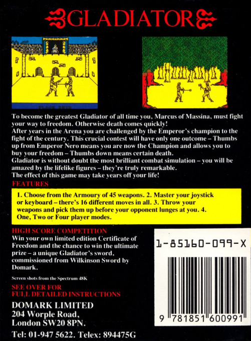 Gladiator — box-2D-back (EU)