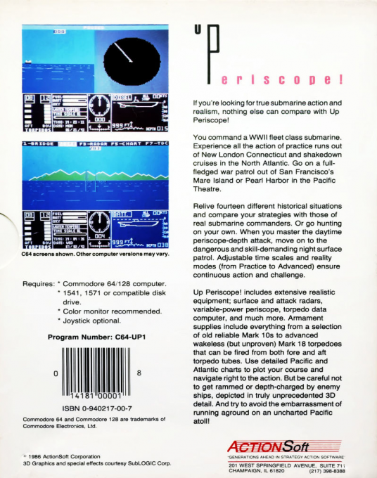 Up Periscope! — box-2D-back (US)
