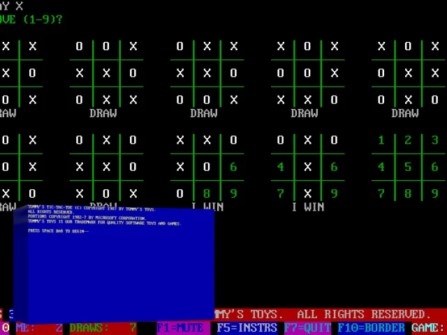 Tommy's Tic-tac-toe — mixrbv2 (WOR)