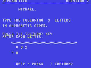 Alphabetter — ss (WOR)