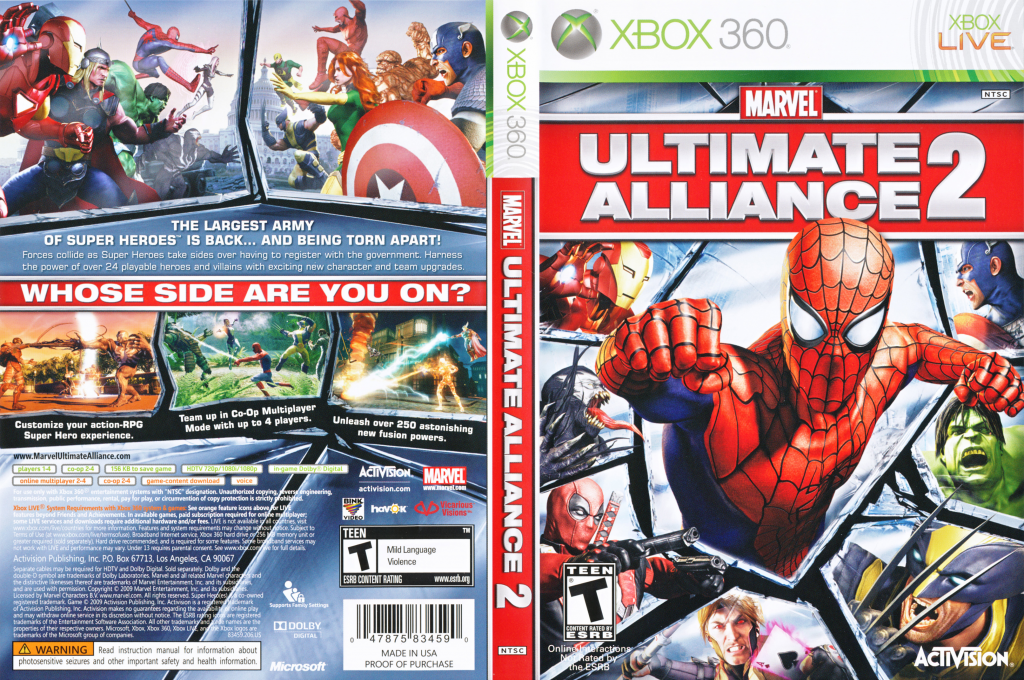 Marvel - Ultimate Alliance 2 — box-texture (US)